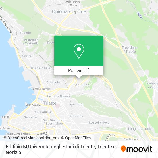 Mappa Edificio M,Università degli Studi di Trieste