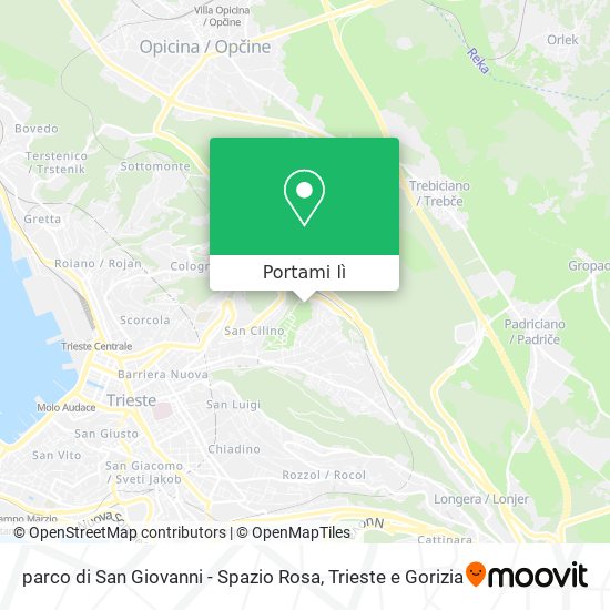 Mappa parco di San Giovanni - Spazio Rosa