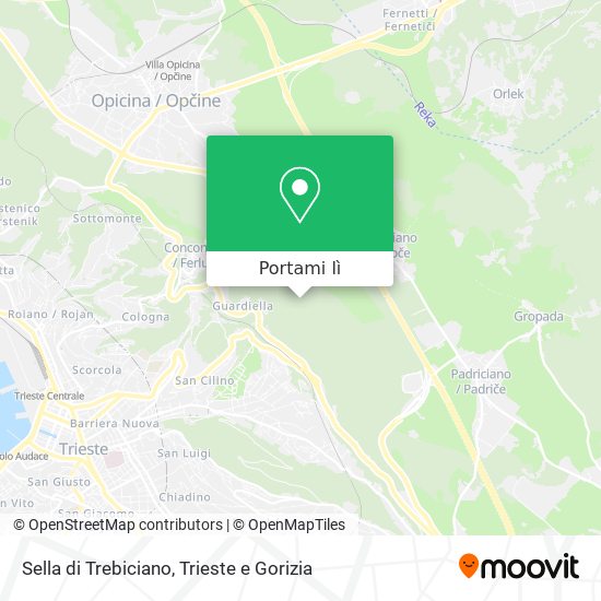 Mappa Sella di Trebiciano