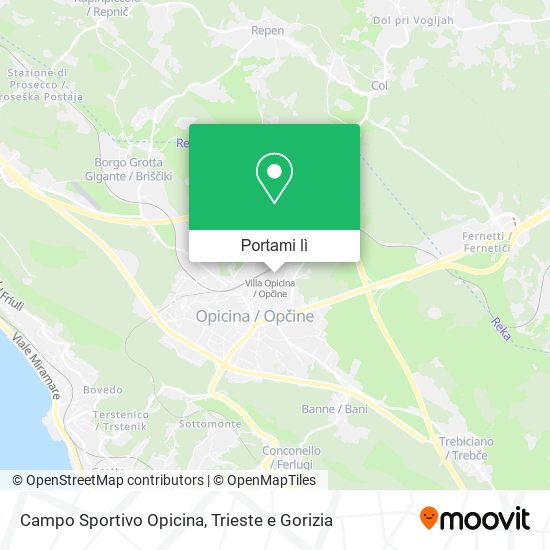 Mappa Campo Sportivo Opicina