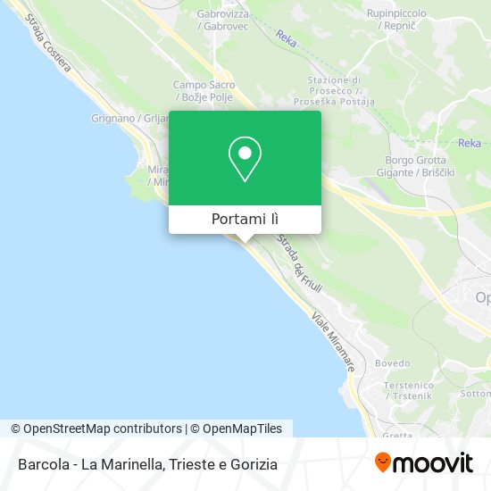 Mappa Barcola - La Marinella