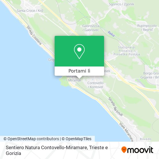Mappa Sentiero Natura Contovello-Miramare