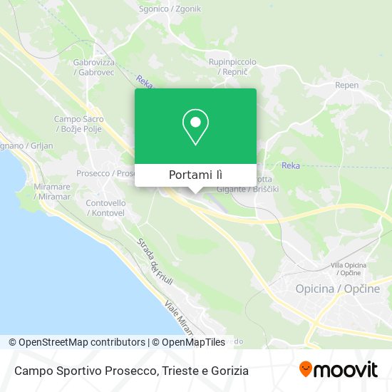 Mappa Campo Sportivo Prosecco