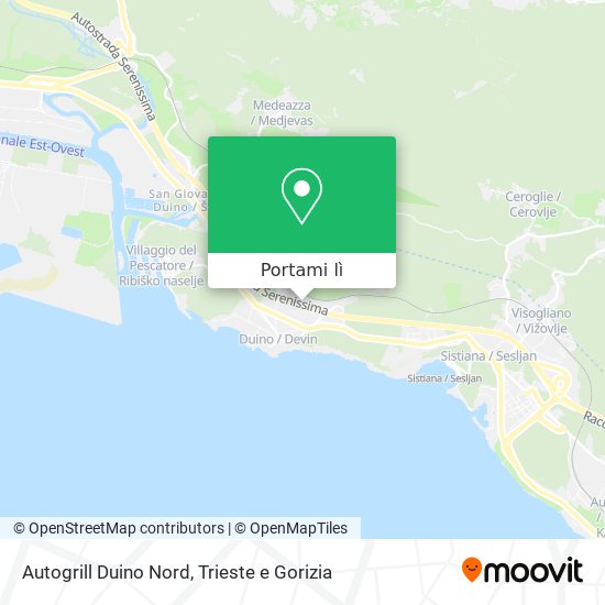 Mappa Autogrill Duino Nord