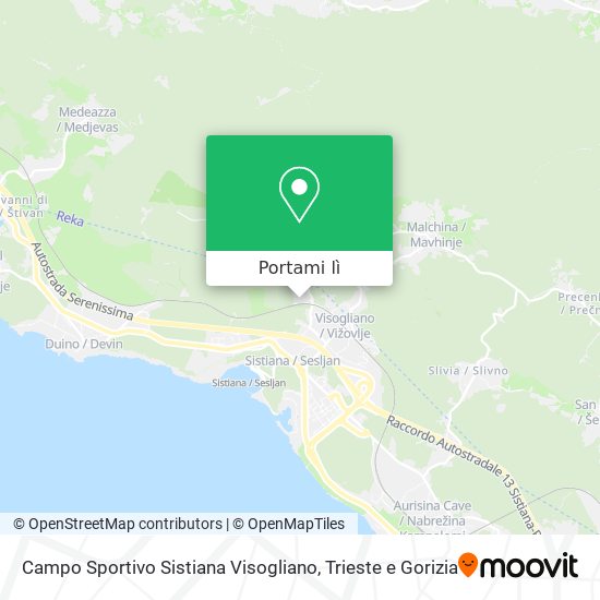 Mappa Campo Sportivo Sistiana Visogliano