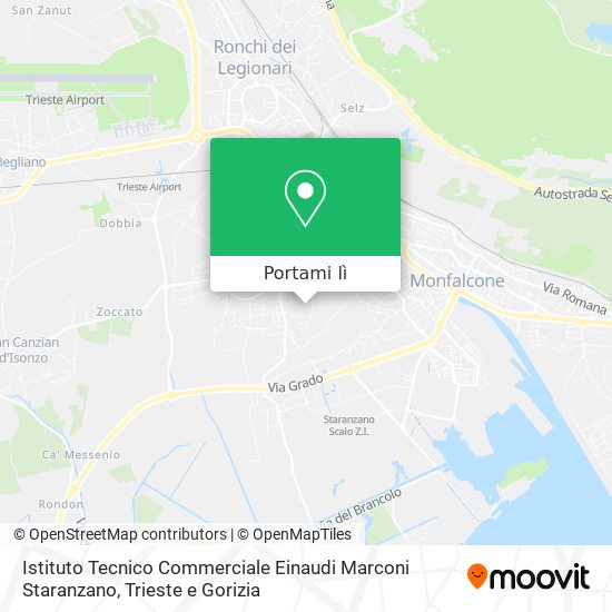 Mappa Istituto Tecnico Commerciale Einaudi Marconi Staranzano