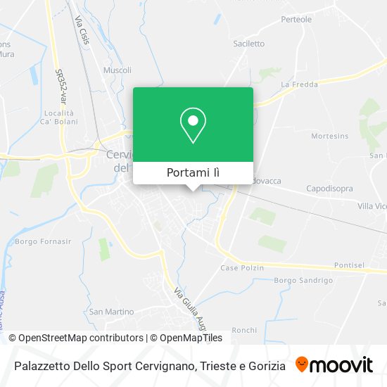 Mappa Palazzetto Dello Sport Cervignano