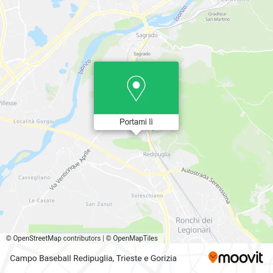 Mappa Campo Baseball Redipuglia