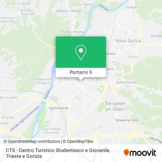 Mappa CTS - Centro Turistico Studentesco e Giovanile