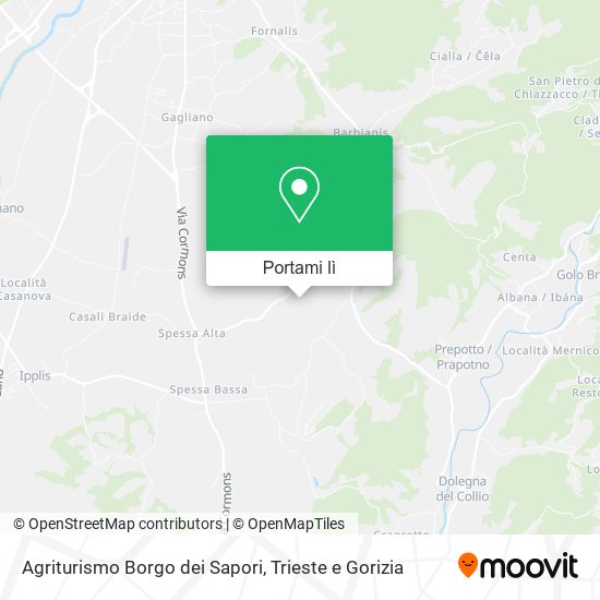 Mappa Agriturismo Borgo dei Sapori