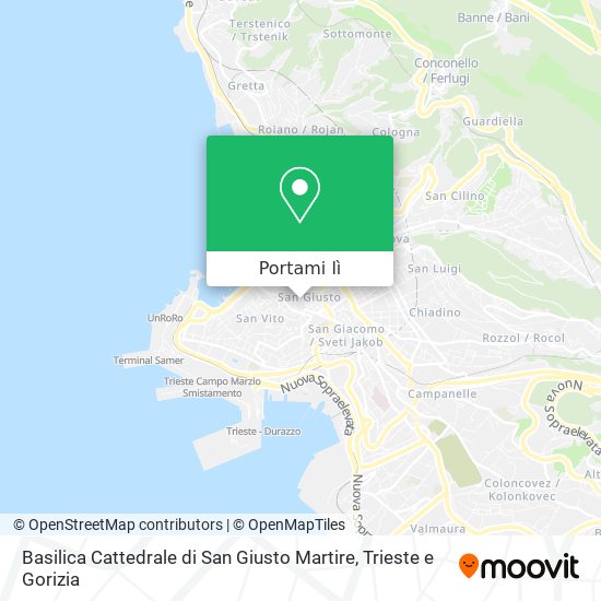 Mappa Basilica Cattedrale di San Giusto Martire