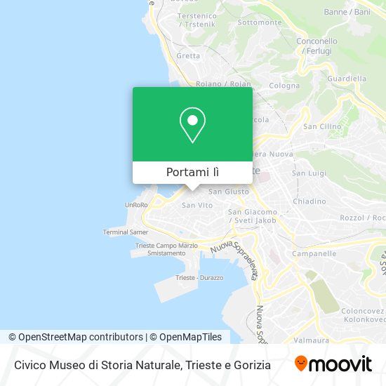 Mappa Civico Museo di Storia Naturale