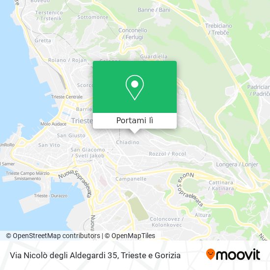 Mappa Via Nicolò degli Aldegardi 35