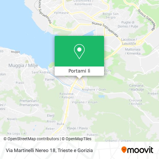 Mappa Via Martinelli Nereo 18