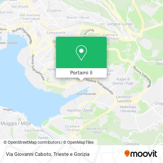 Mappa Via Giovanni Caboto