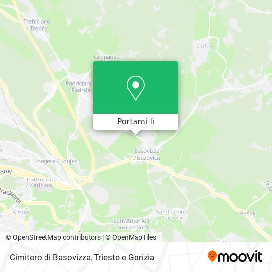 Mappa Cimitero di Basovizza