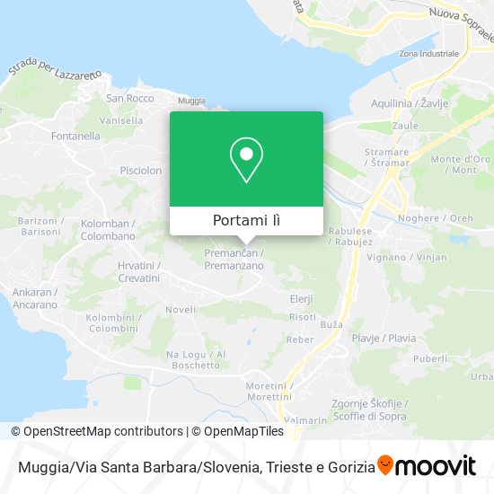 Mappa Muggia / Via Santa Barbara / Slovenia