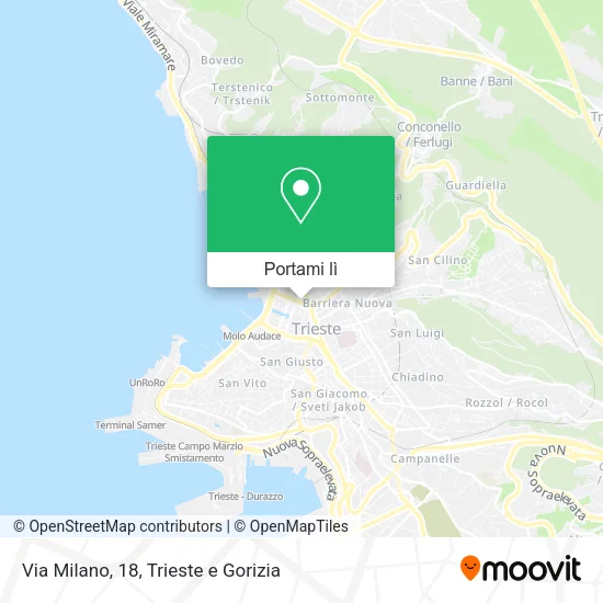 Mappa Via Milano, 18