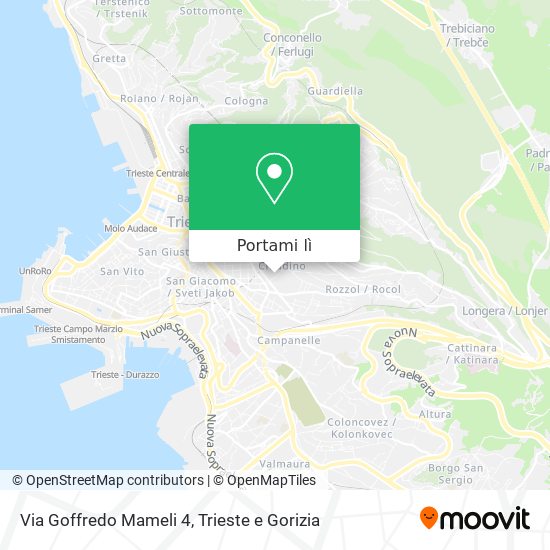 Mappa Via Goffredo Mameli 4