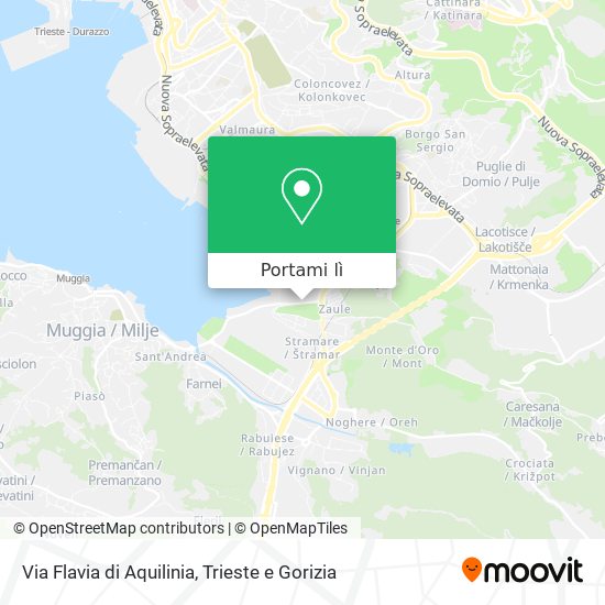 Mappa Via Flavia di Aquilinia