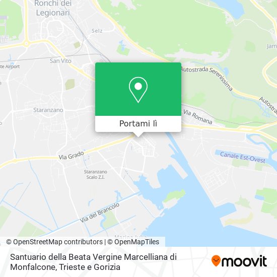 Mappa Santuario della Beata Vergine Marcelliana di Monfalcone