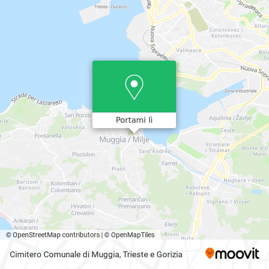 Mappa Cimitero Comunale di Muggia