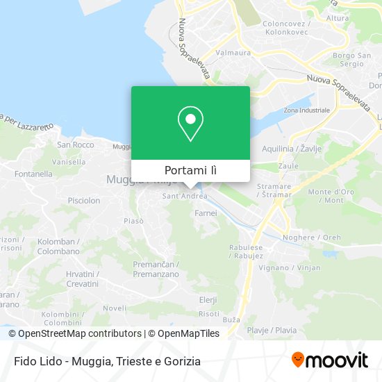 Mappa Fido Lido - Muggia