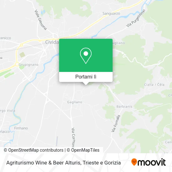 Mappa Agriturismo Wine & Beer Alturis
