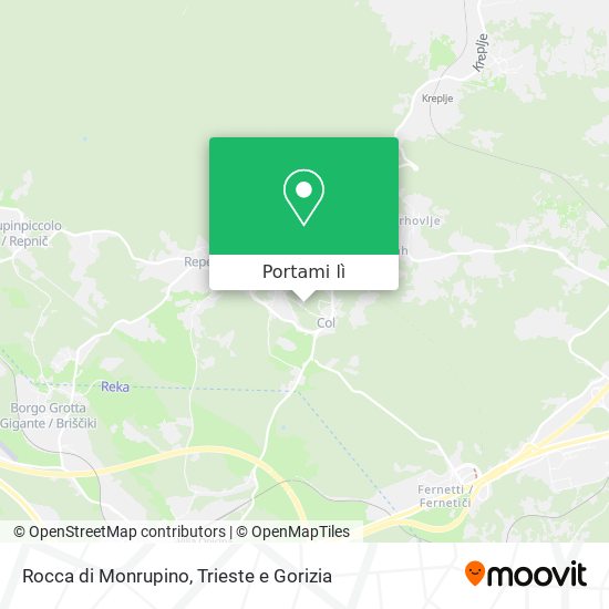 Mappa Rocca di Monrupino