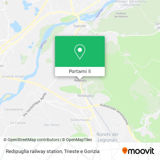 Mappa Redipuglia railway station