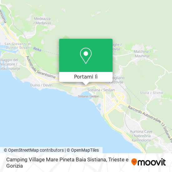 Mappa Camping Village Mare Pineta Baia Sistiana