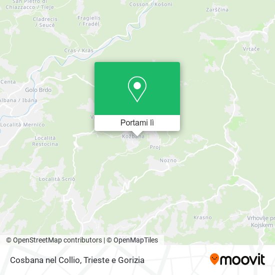 Mappa Cosbana nel Collio