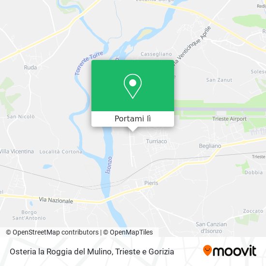 Mappa Osteria la Roggia del Mulino