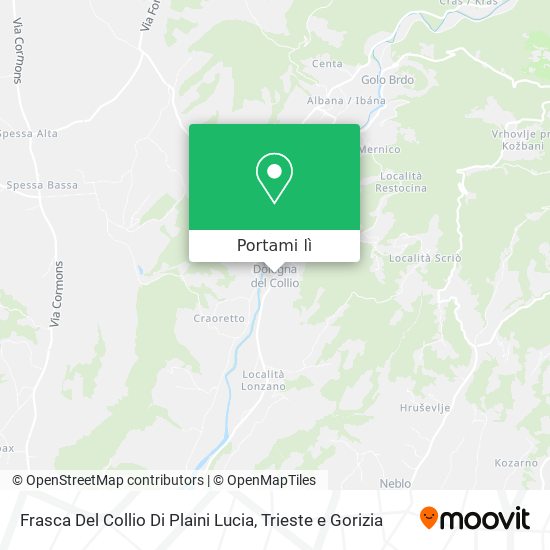 Mappa Frasca Del Collio Di Plaini Lucia