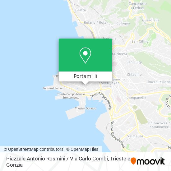 Mappa Piazzale Antonio Rosmini / Via Carlo Combi