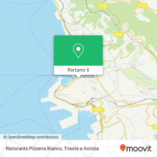 Mappa Ristorante Pizzeria Bianco, Via Armando Diaz 34121 Trieste