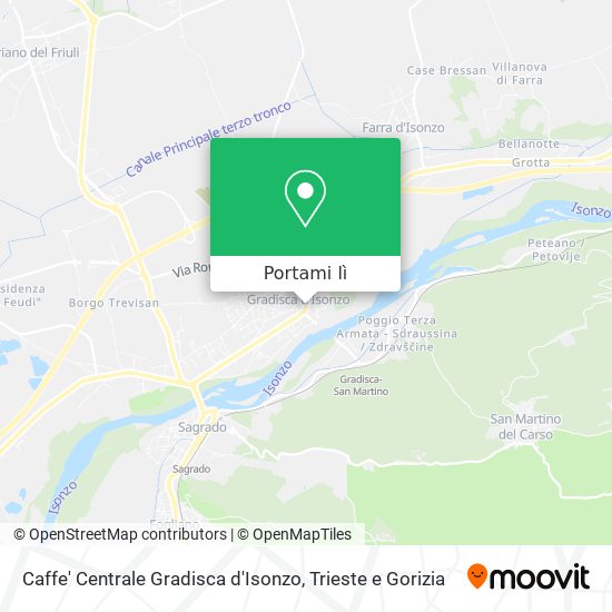 Mappa Caffe' Centrale Gradisca d'Isonzo