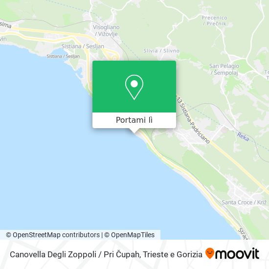 Mappa Canovella Degli Zoppoli / Pri Čupah