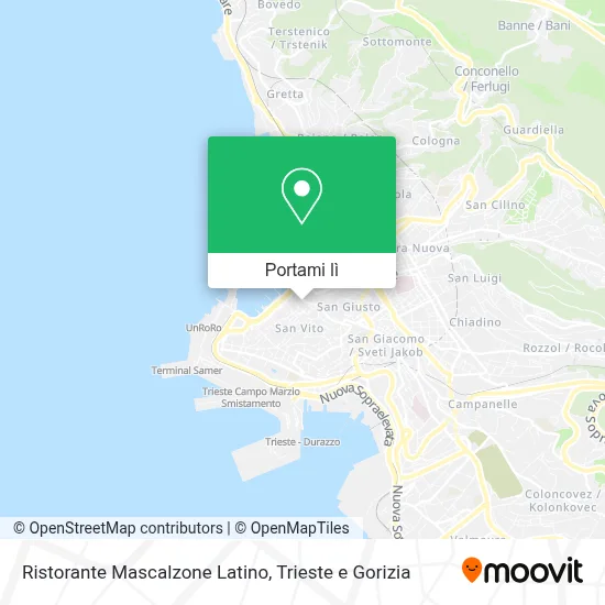 Mappa Ristorante Mascalzone Latino