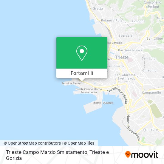 Mappa Trieste Campo Marzio Smistamento