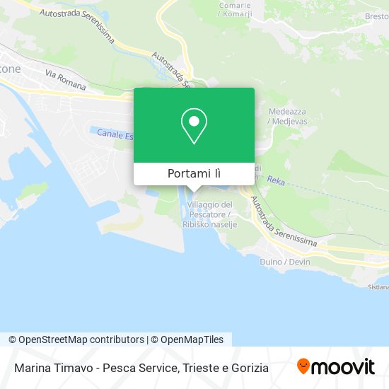 Mappa Marina Timavo - Pesca Service