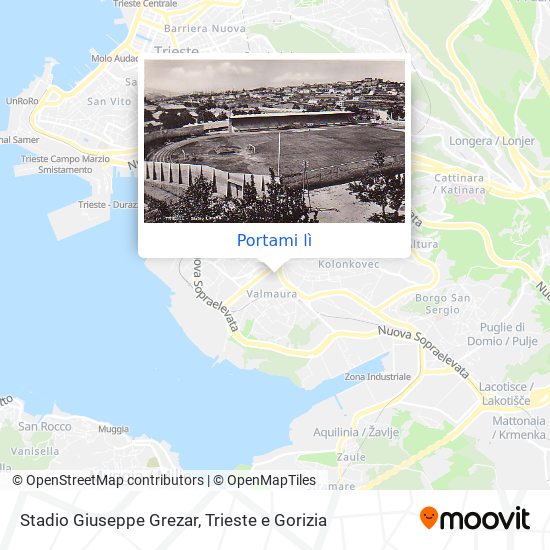 Mappa Stadio Giuseppe Grezar