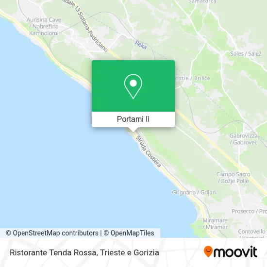 Mappa Ristorante Tenda Rossa