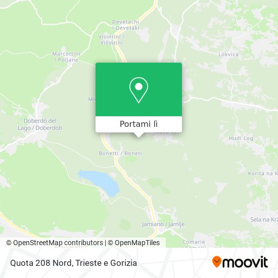 Mappa Quota 208 Nord