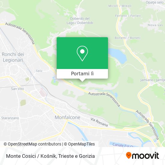 Mappa Monte Cosici / Košnik