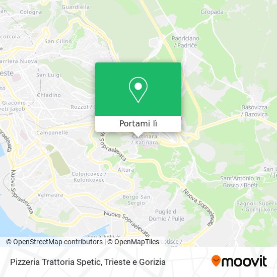 Mappa Pizzeria Trattoria Spetic