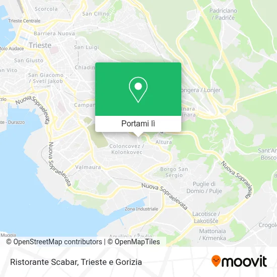 Mappa Ristorante Scabar