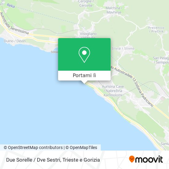 Mappa Due Sorelle / Dve Sestri