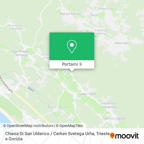 Mappa Chiesa Di San Ulderico / Cerkev Svetega Urha