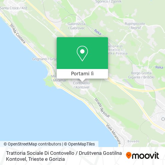 Mappa Trattoria Sociale Di Contovello / Društvena Gostilna Kontovel